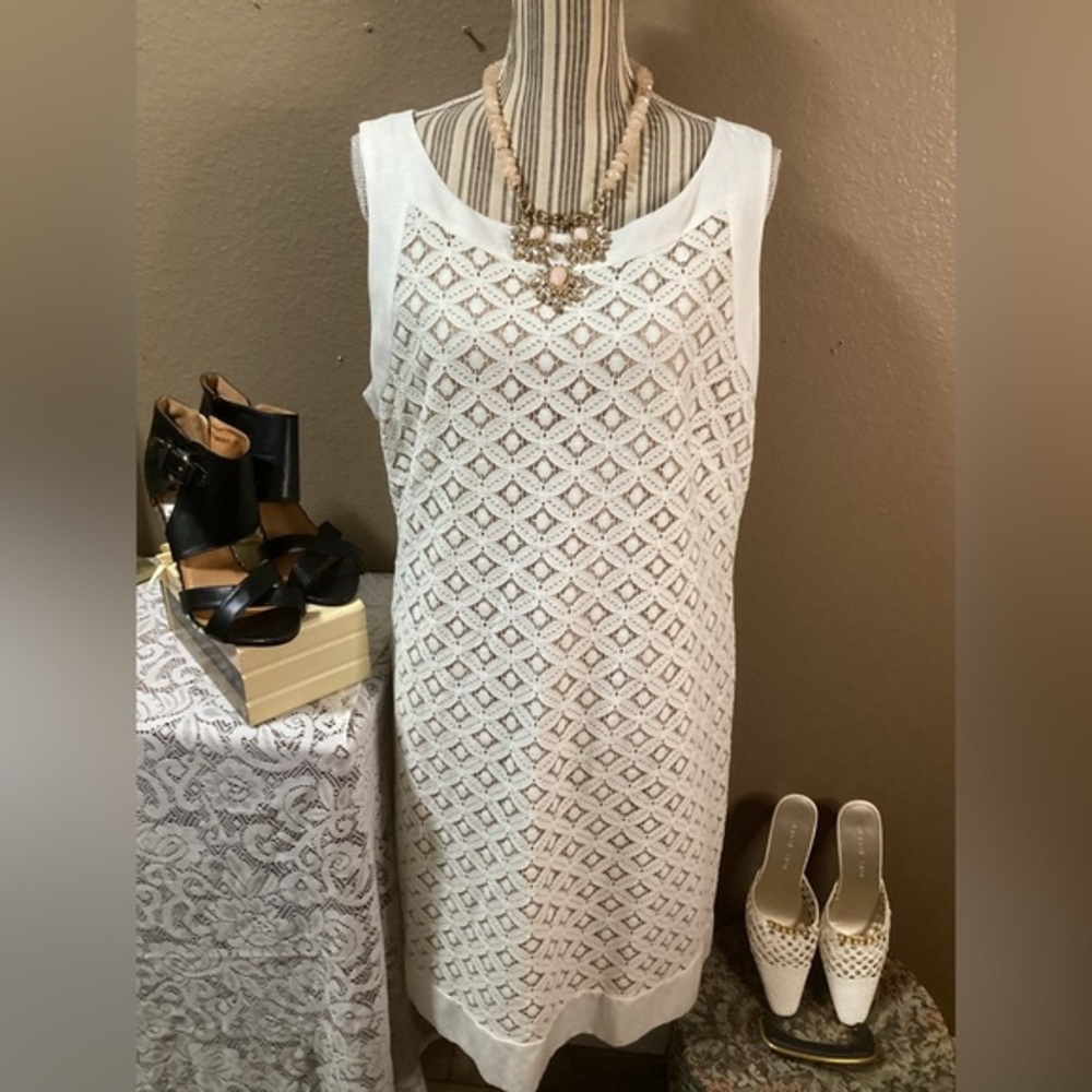 JESSICA HOWARD Elegant White Lace Dress